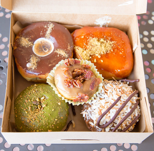 photo of a box of doughnuts