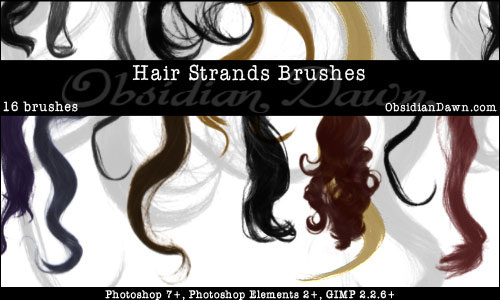 photoshop hair brushes