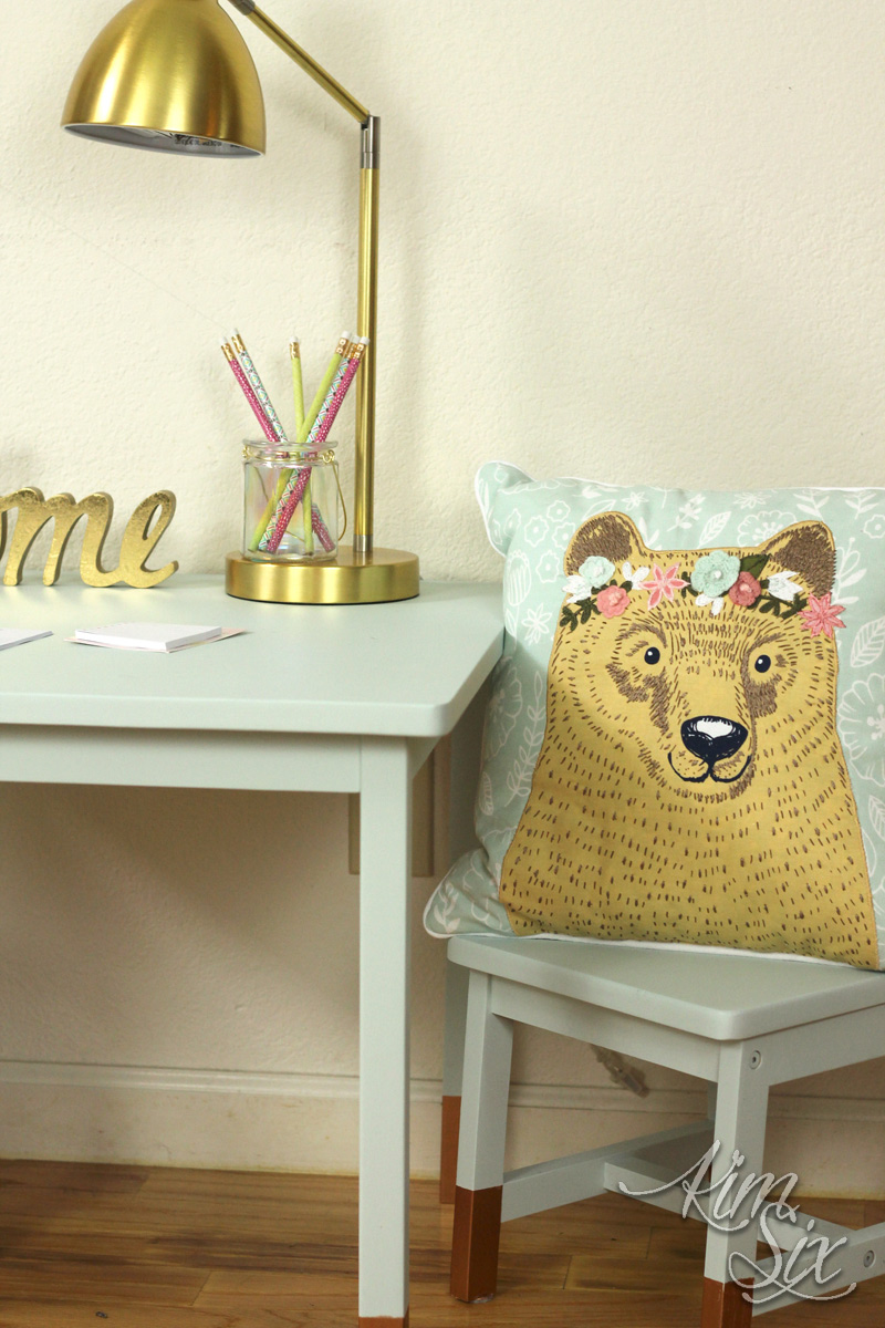 Gold paint dipped table and chairs