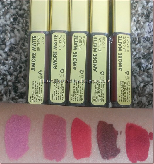 Chitra Pal Milani Amore Matte Lip Crème Collection