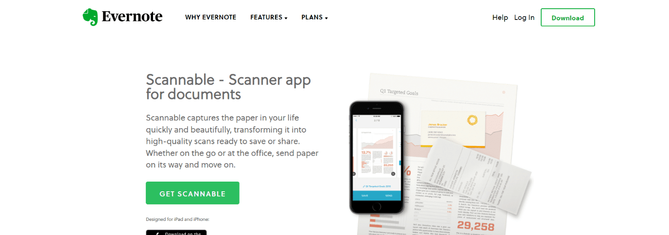 Evernote escaneable