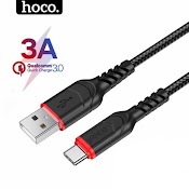 Dây Sạc Nhanh Type C 3A Chính Hãng Hoco - Cáp Bọc Dù Usb Typec Andoird Dùng Cho Samsung Xiaomi .. Hocomall