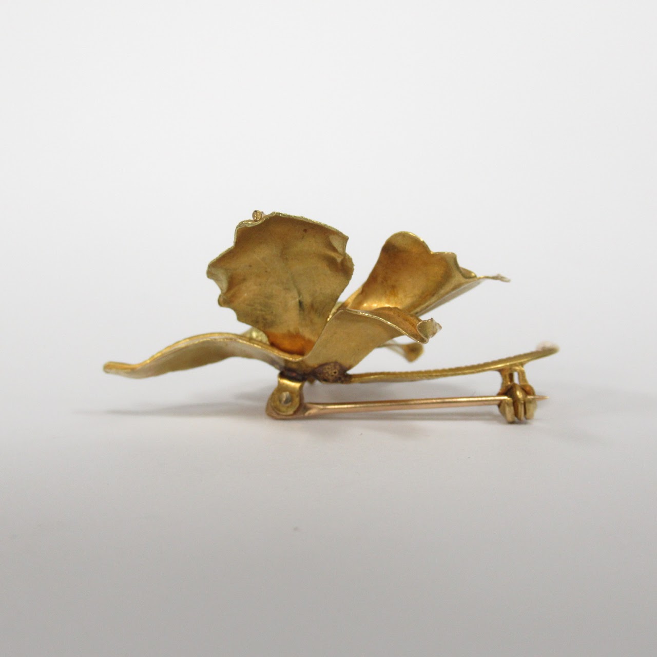 10K Gold Floral Brooch