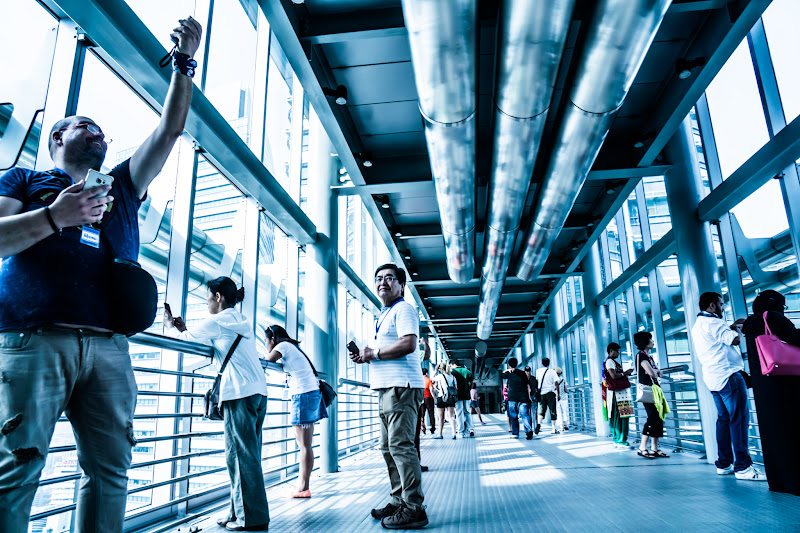 Twin Towers Skybridge visitors5