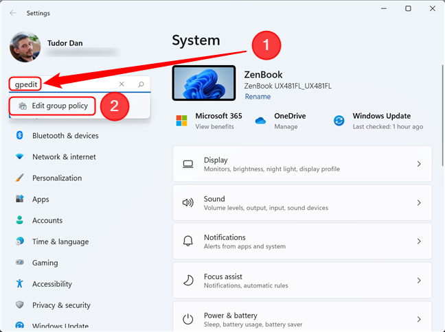 Abra el Editor de políticas de grupo local desde Configuración en Windows 11