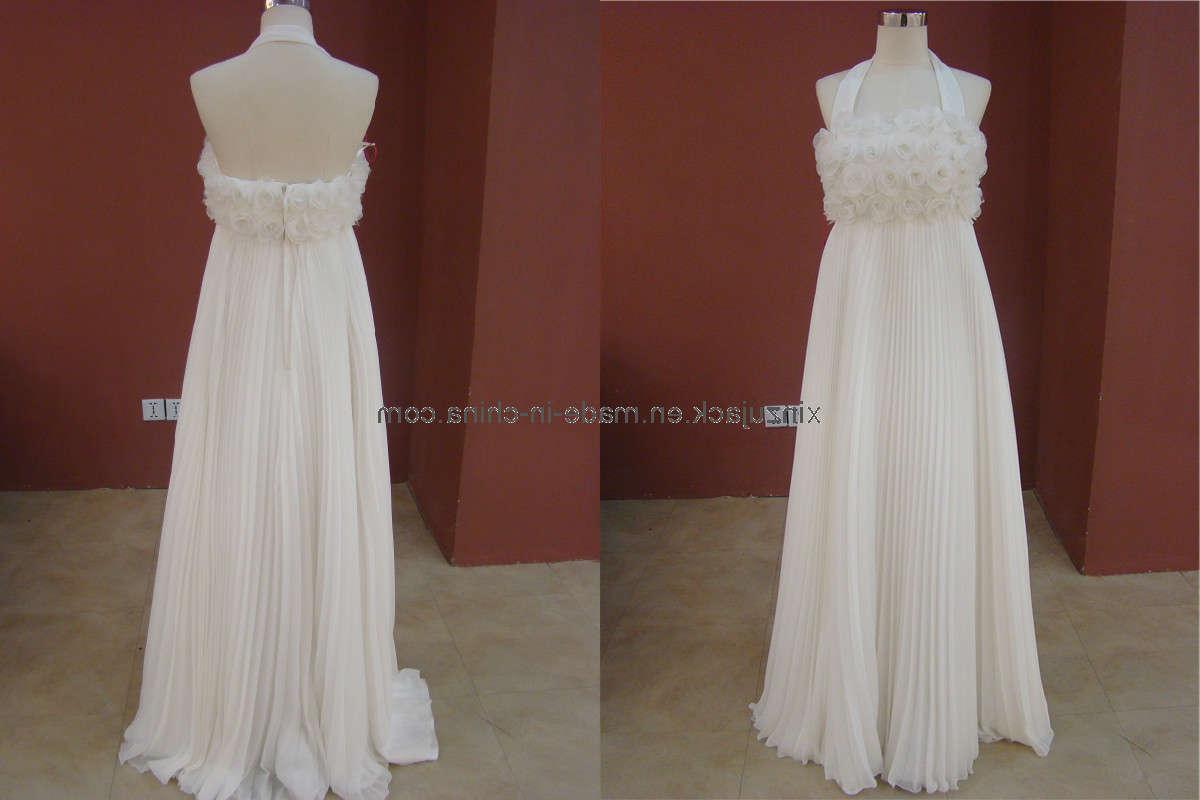 Halter Chiffon Wedding Dresses