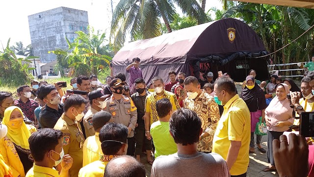 Kapolres Sergai Dampingi Wagubsu Tinjau Lokasi Banjir