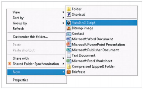 Figure 4: Creating a new ,au3 file