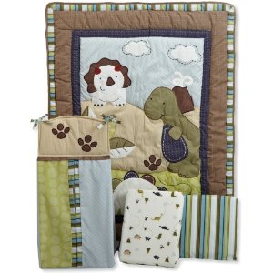  CoCo & Company Chomp N Stomp 4 Piece Crib Bedding Set