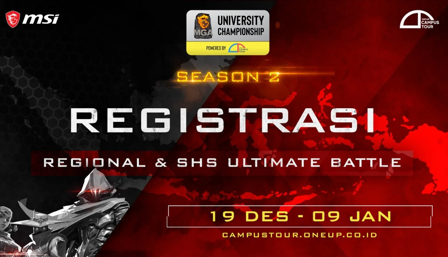 MSI dan One Up Organizer Kembali Gelar MSI Gaming Arena (MGA) University Championship Season 2