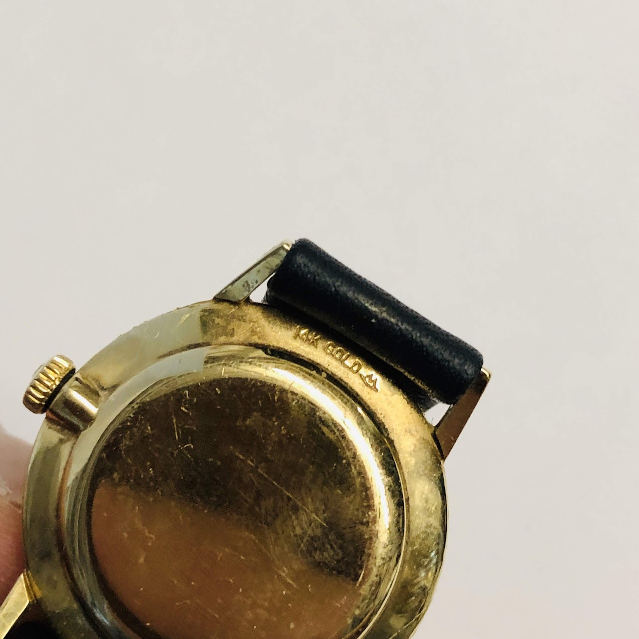 14 Kt. Gold & Leather Watch