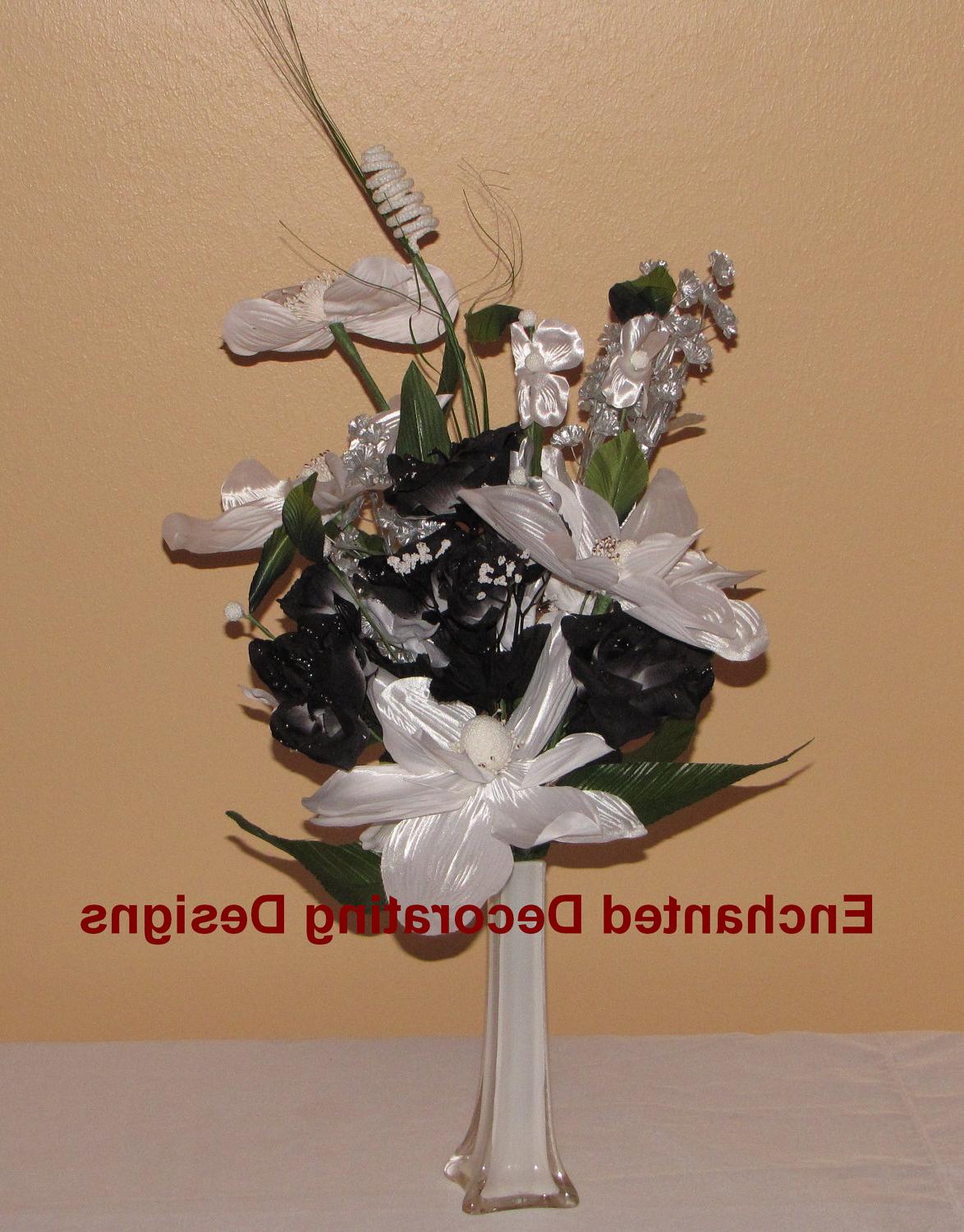 Wedding Flower Black White