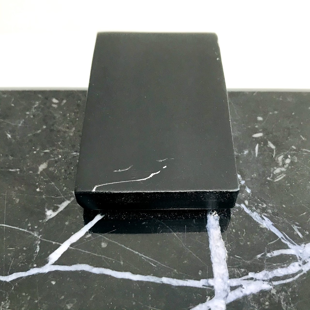 Black Marble Top Side Table #3