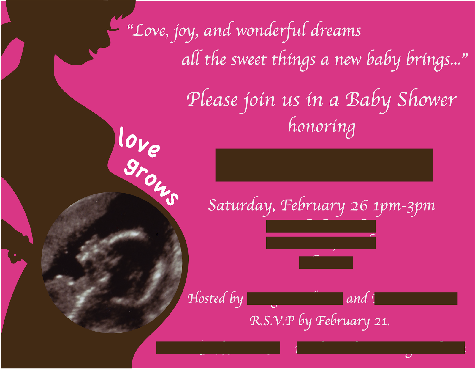 baby shower invitation.