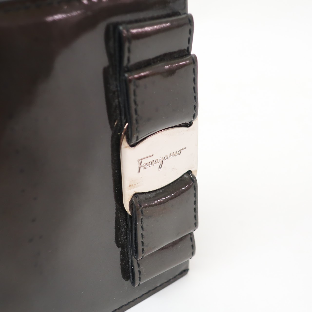 Salvatore Ferragamo Patent Leather Card Wallet