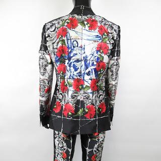 Dolce & Gabbana NEW Painted 3-Piece Suit  Sz 48