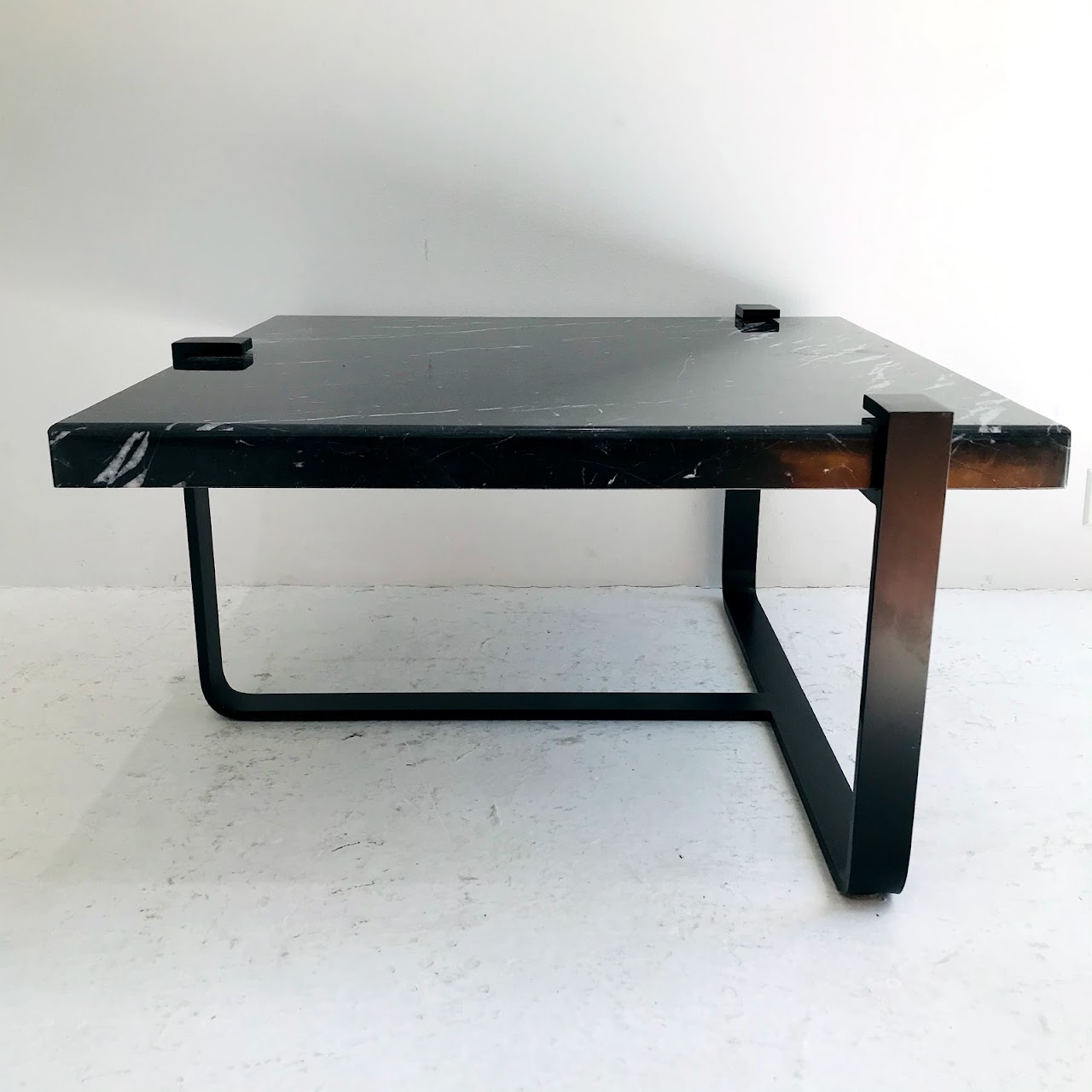 Black Marble Top Side Table #2