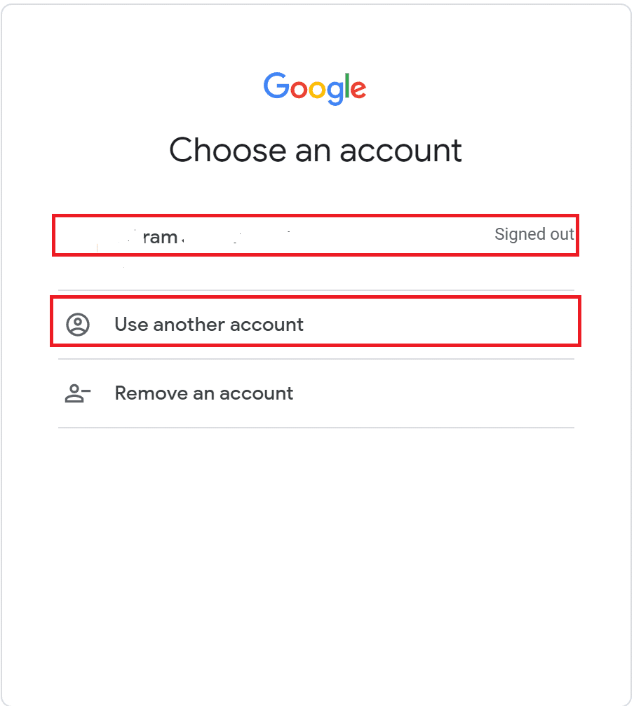 Seleziona o utilizza un nuovo account Google per accedere.  Come correggere i commenti di YouTube che non vengono caricati