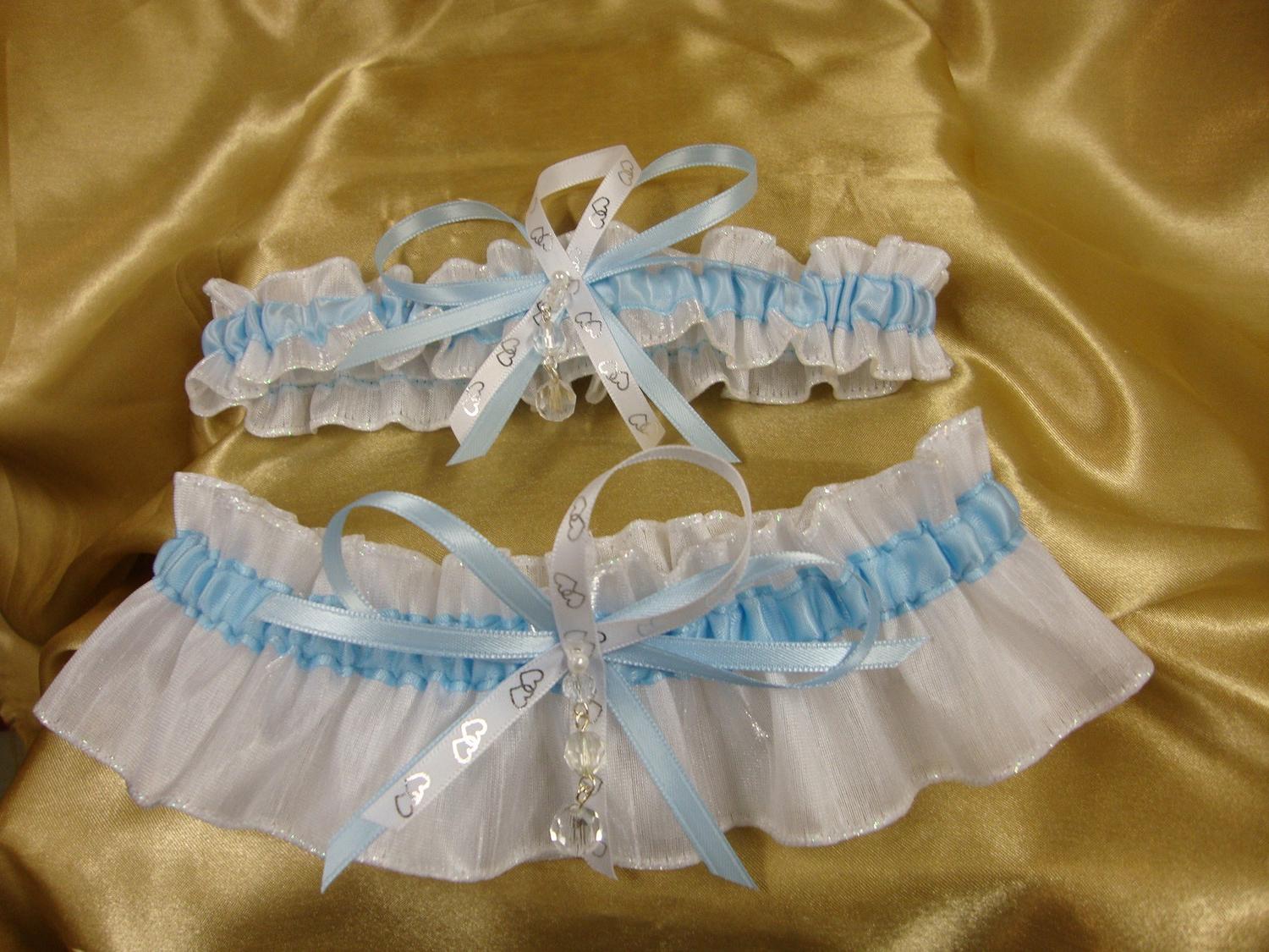 light blue wedding garter