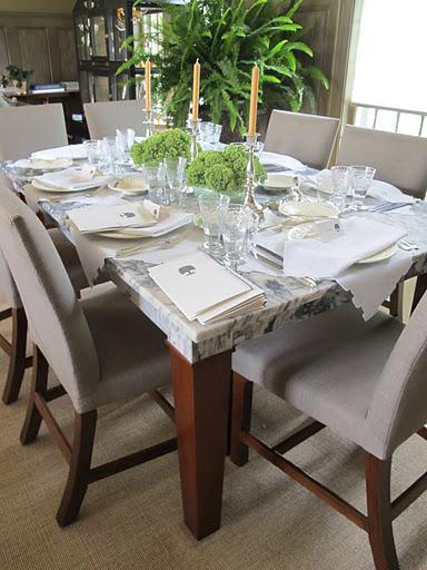 intimate table setting.