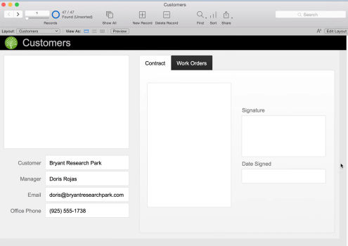 creating layout in filemaker