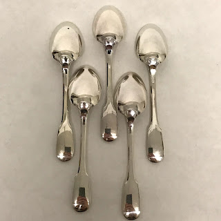 Christofle  Silver Demitasse Spoons, Set of 5