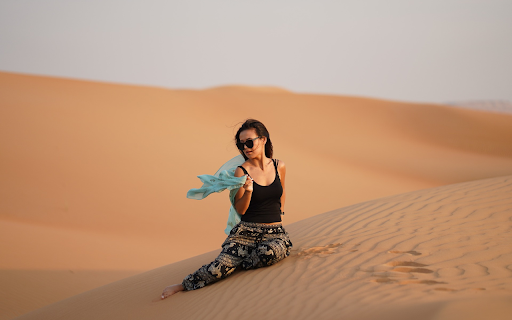 Girl in the desert