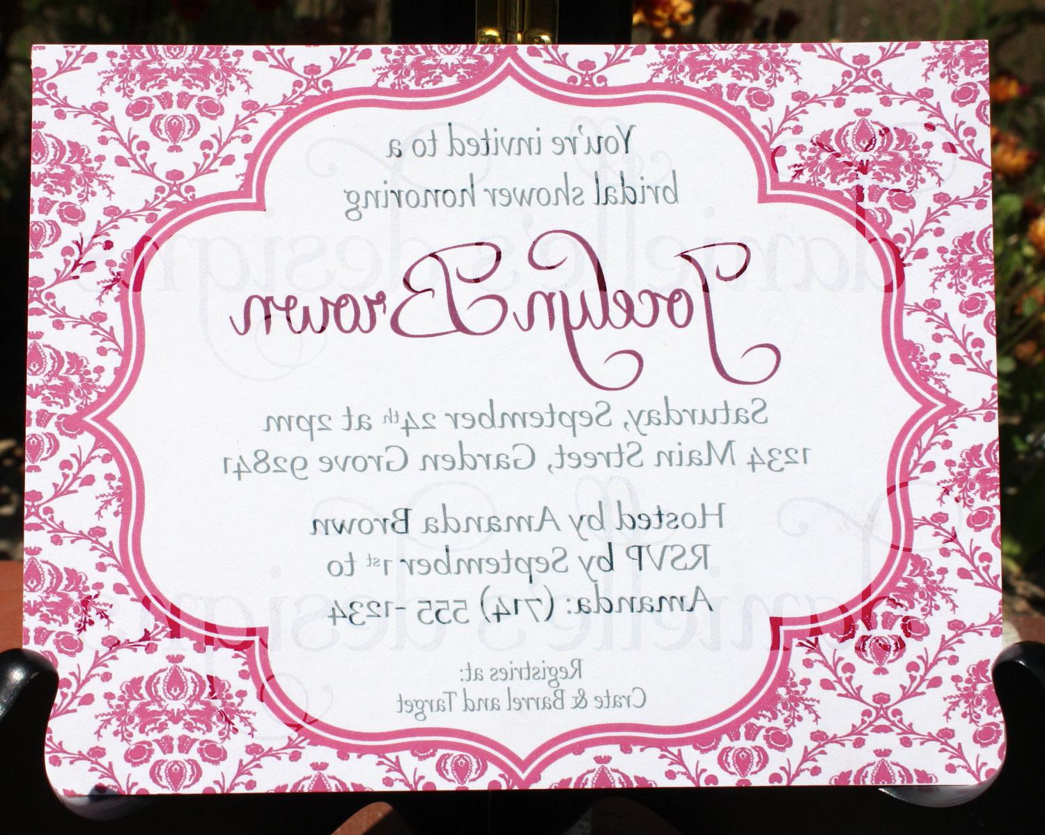 Pink Magenta Damask Customized