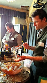 Taste of the Nation Portland, During VIP hour, Multnomah Whiskey Library with their Sazerac Punch with James Oliver Rye, Oleo Saccharum, Peychaud Bitters, and Anise spiked Sparkling Wine