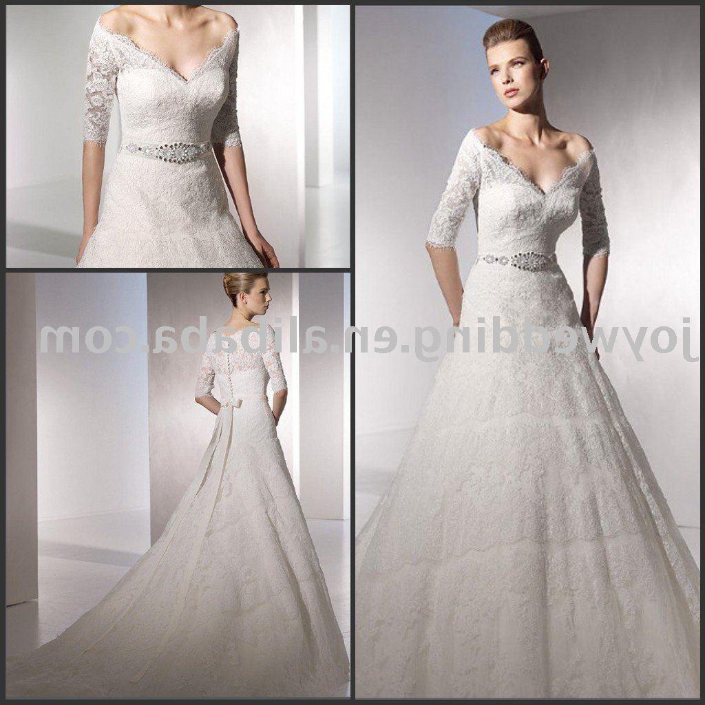 Fashion new designer lace wedding dress W1812