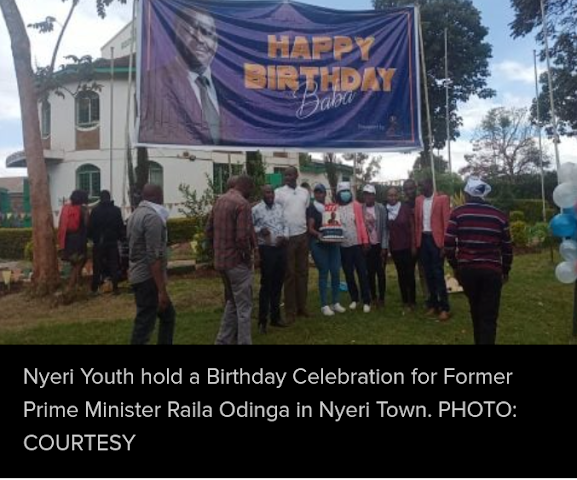 Nyeri youths on Raila Odinga birthday