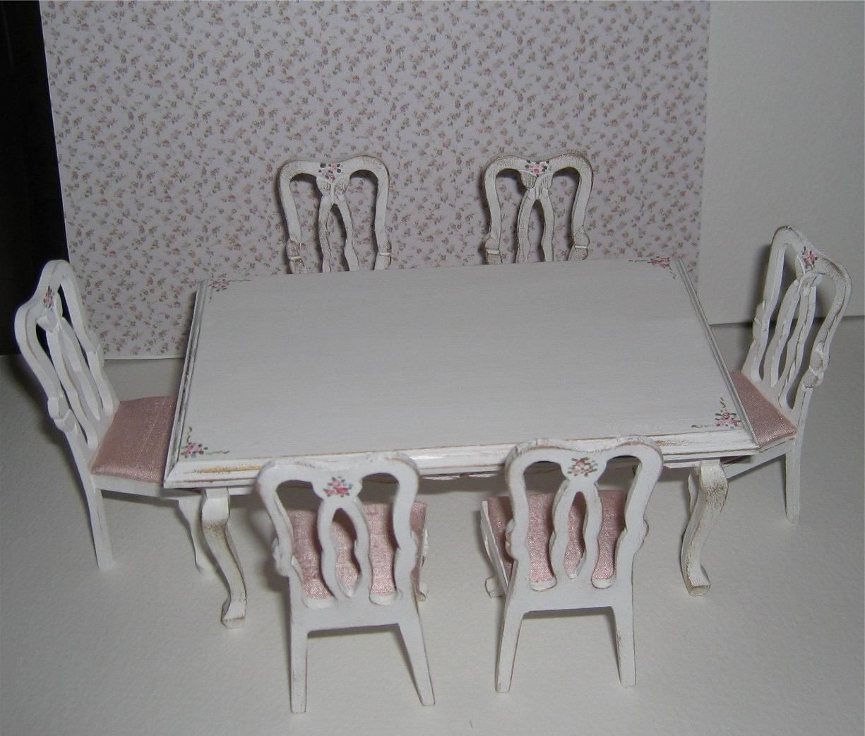 Shabby Chic Table and six