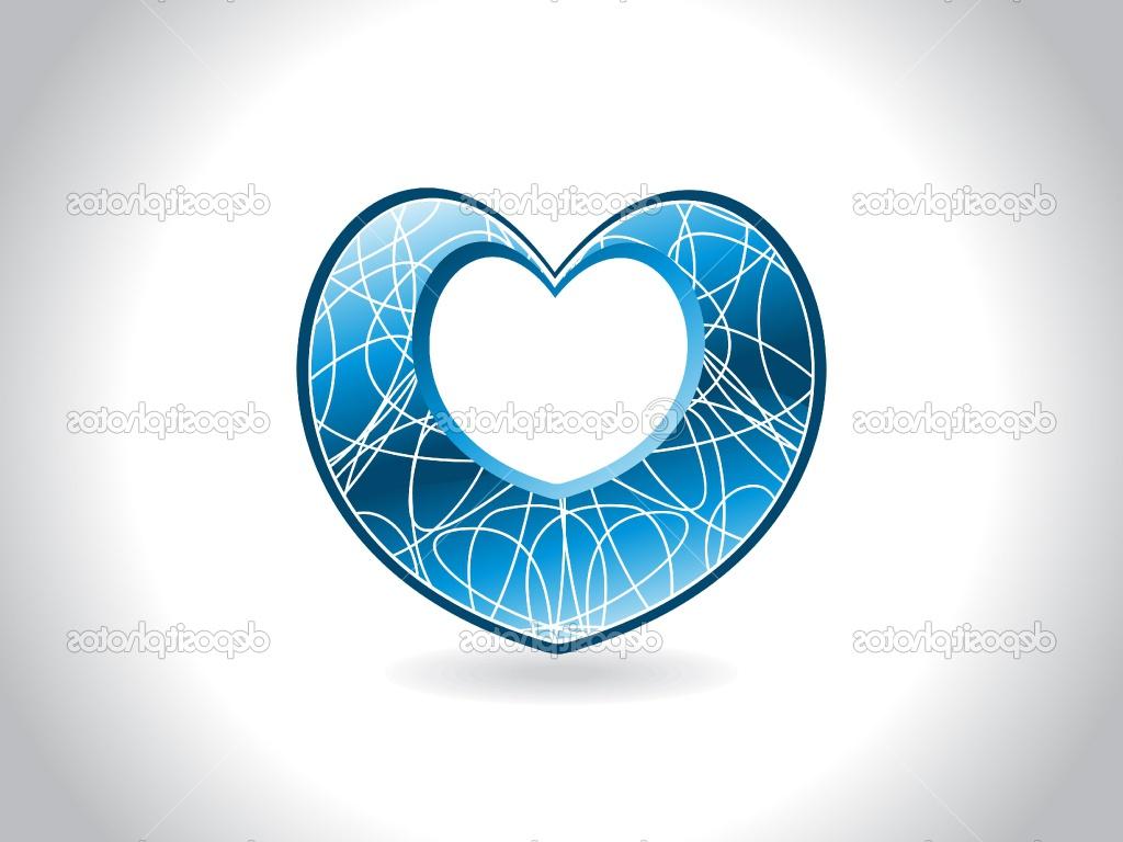 with isolated blue heart