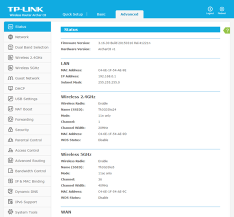 TP-LINK, AC1750, inalámbrico, banda dual, Gigabit, enrutador, Archer C8, revisión