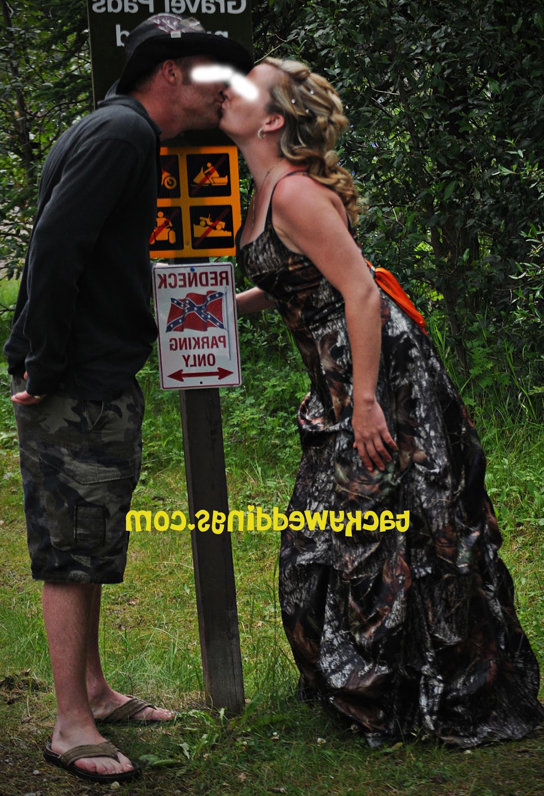 Camo, guns and ATV Wedding