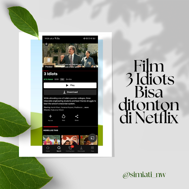 Film 3 Idiots di Netflix