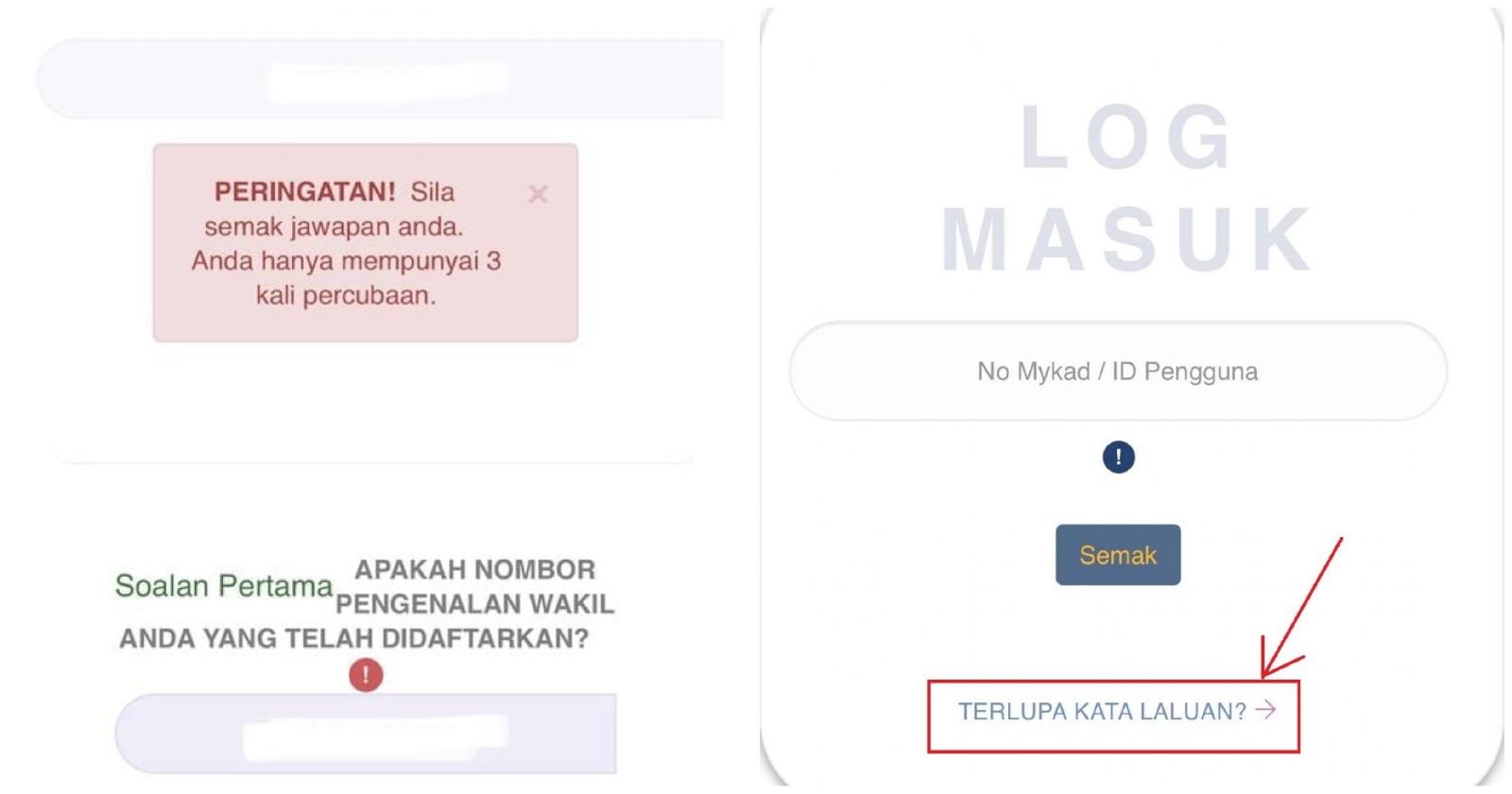 Terlupa kata laluan bkm