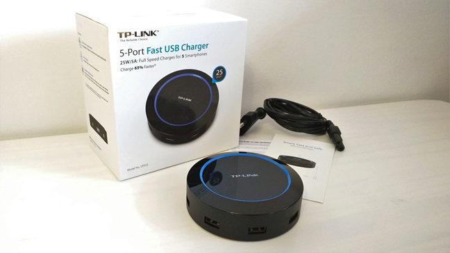 TP-Link UP525, 25W 5 Puertos, Cargador USB Rápido