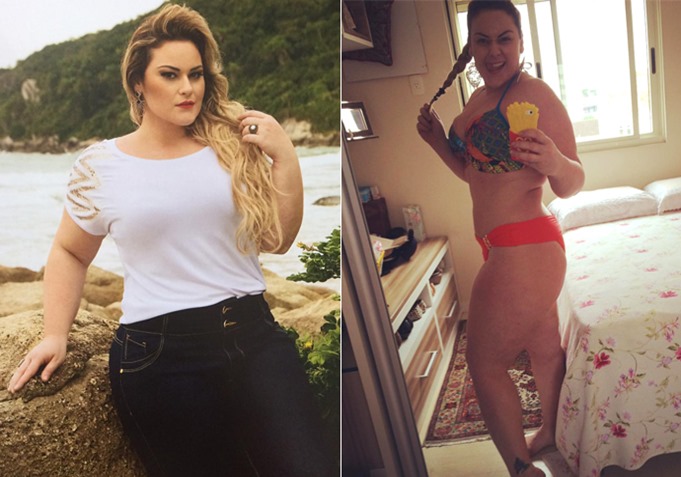 Modelo plus size Aline Zattar emagrece e é duramente criticada