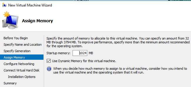 mémoire de la machine virtuelle