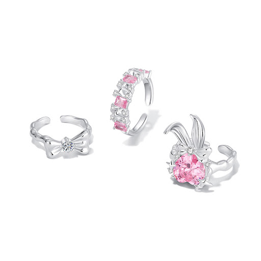 Title 3, Female Minority Zircon Bowknot Rabbit Ring, a c...