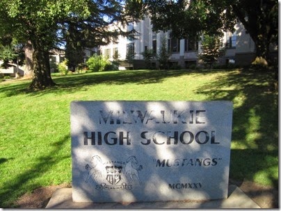 IMG_3825 Sign at Milwaukie High School in Milwaukie, Oregon on September 27, 2008