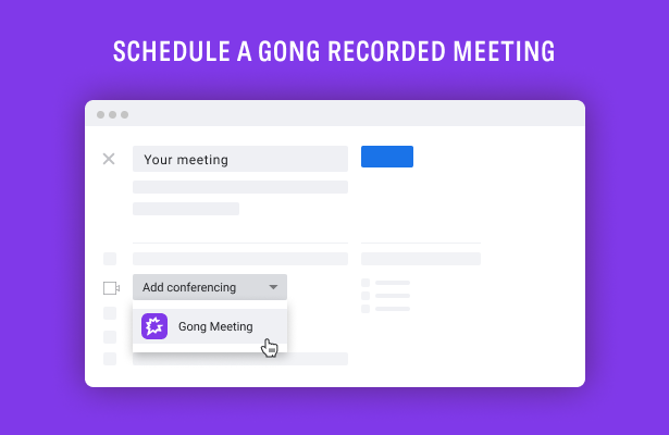 Screenshot of Gong for Google Calendar™