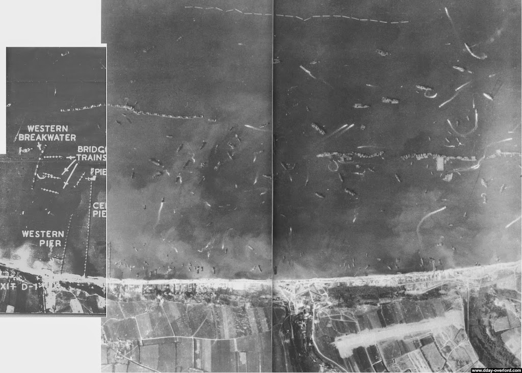 Aérodrome de St Laurent/Mer-Omaha Beach Arromanches_15_juin_1944_vue_aerienne