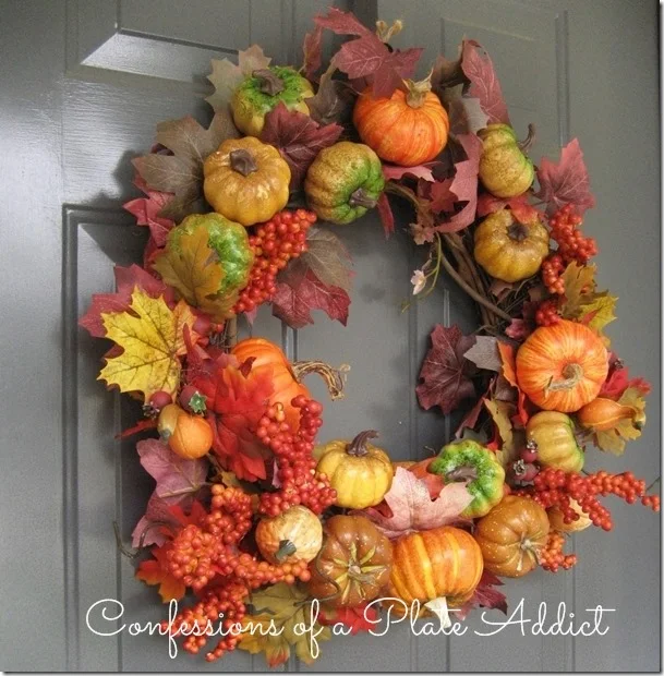 CONFESSIONS OF A PLATE ADDICT Pottery Barn Inspired Fall Wreath