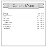 Gandhi Sweets menu 1