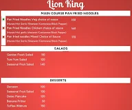 Lion King menu 1