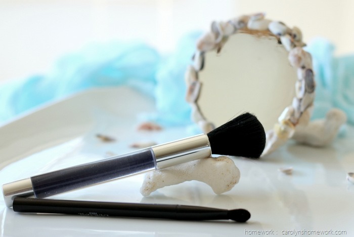 DIY Shell Magnifying Make Up Mirror via homework (3)