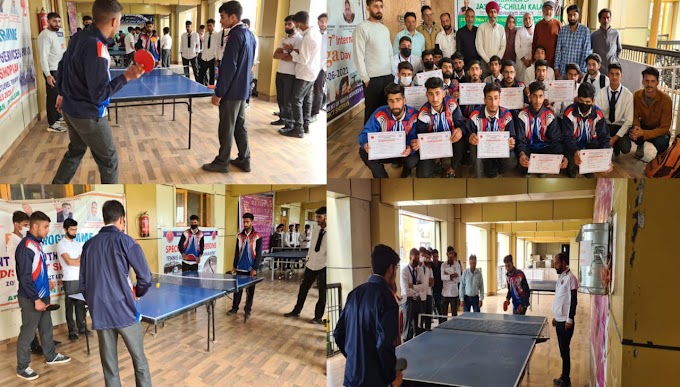 Inter School District Level Table Tennis U-Boys Held At Mini Secretariat Shopian 
