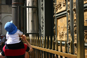 Outside the Gates of Paradise of the Baptistery, Florence